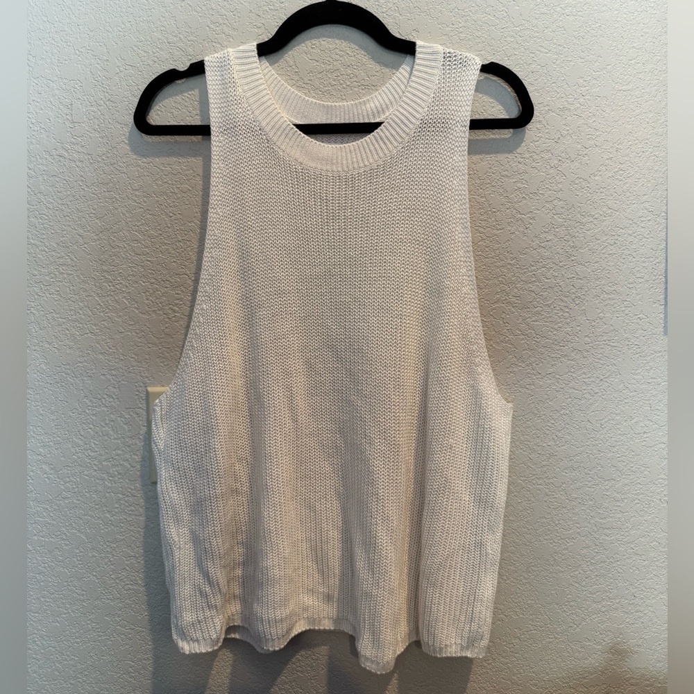Reformation Sleeveless Knit Top in Cream